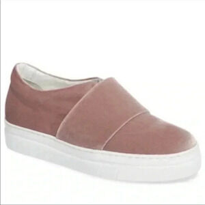 [US7/EU37.5]Lewit  Arlo Pink Velvet Slip-On Platform Sneaker- EUC